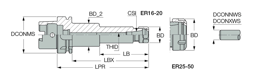 HSK A40 ER32X100