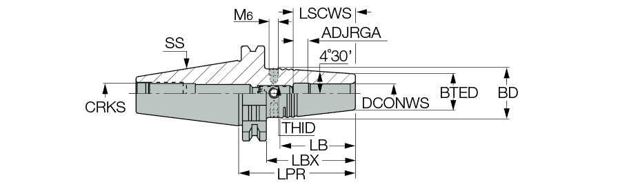 DIN69871 40 SRKIN 6X80